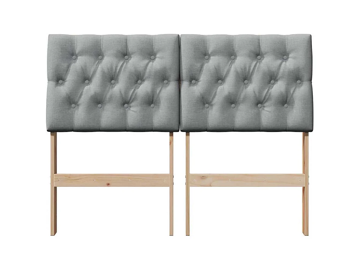 Cabeceira estofada Cinzento-claro 120 cm