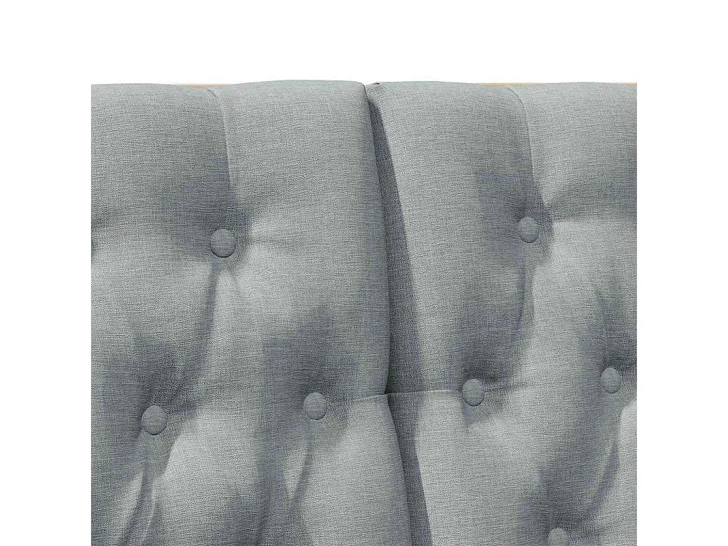 Tête de lit capitonnée Gris clair 120 cm Pin massif
