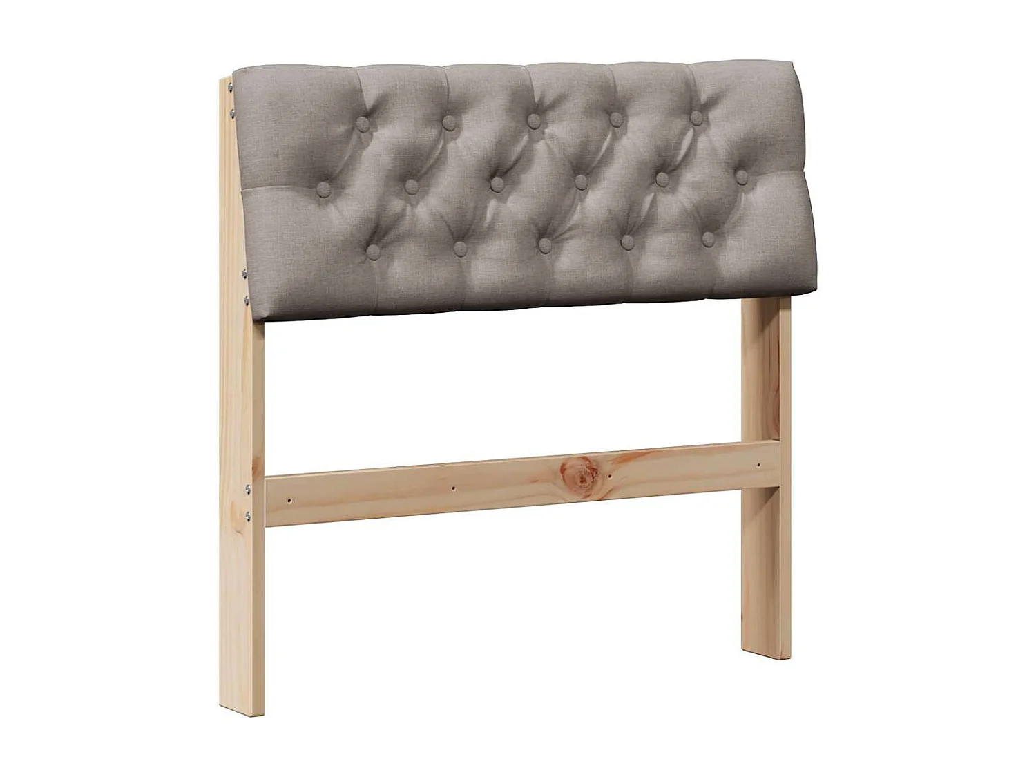Cabecero tapizado Taupé 75 cm Madera de pino macizo