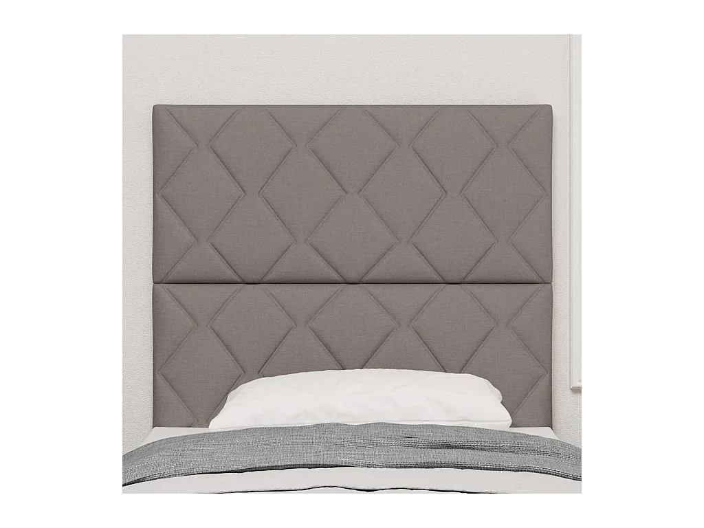 Cabecero de Tela Geométrico con cabecera Taupé 90 cm tela