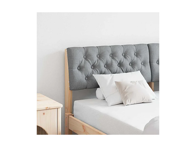 Cabeceira estofada Cinzento-claro 150 cm
