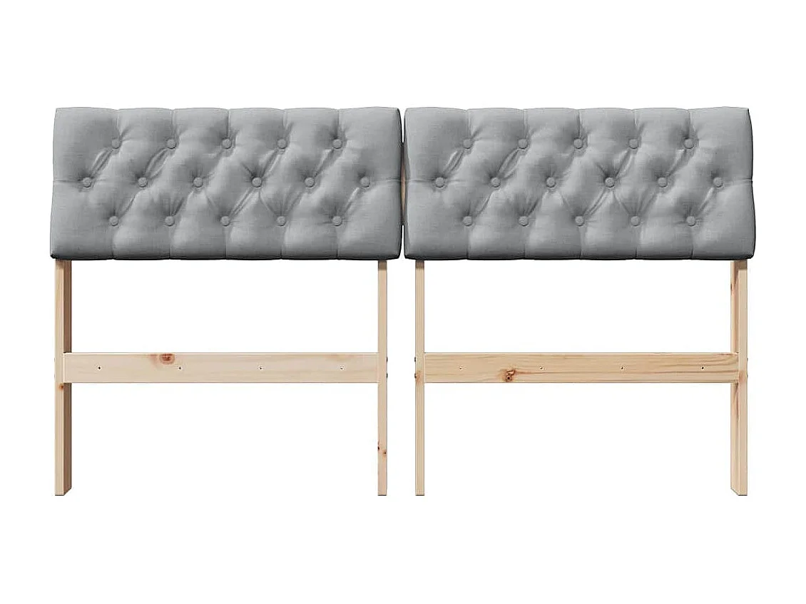 Cabeceira estofada Cinzento-claro 150 cm