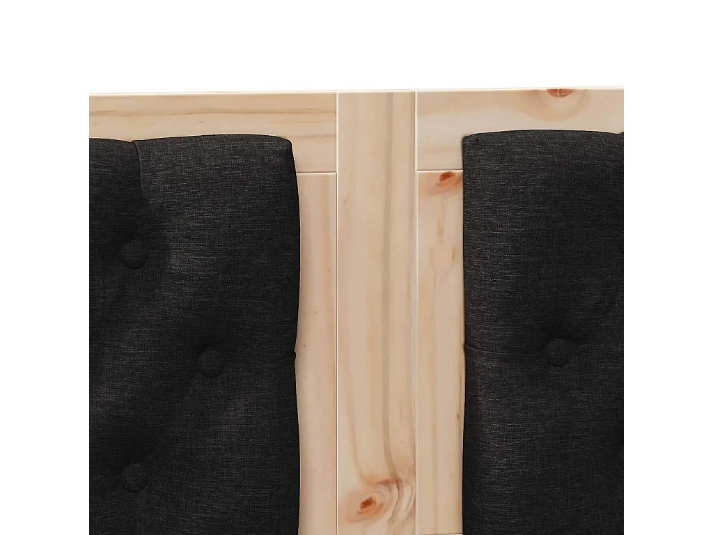 Cabecero Otro Marrón y negro 140 cm Madera maciza de pino