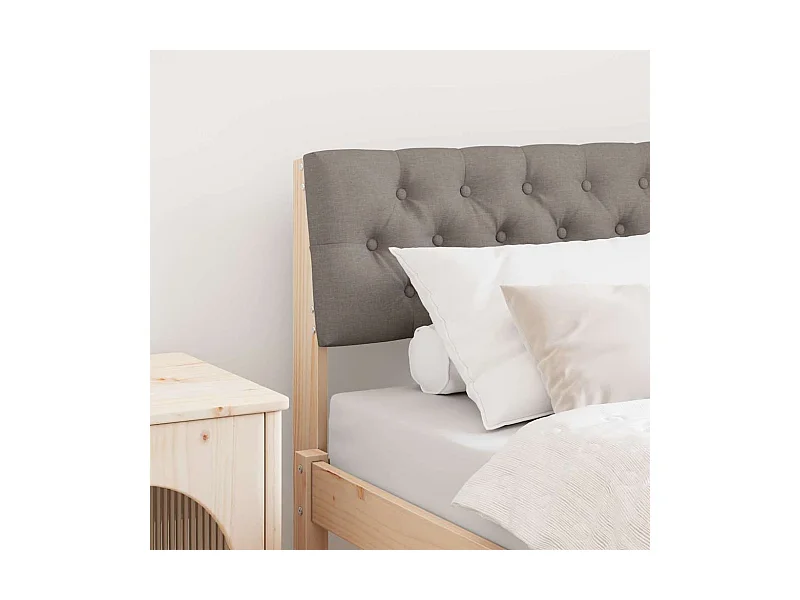 Cabecero tapizado Taupé 80 cm Madera de pino macizo