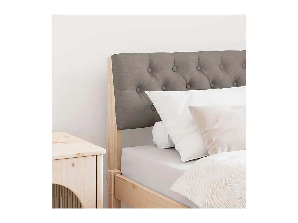 Cabecero tapizado Taupé 80 cm Madera de pino macizo