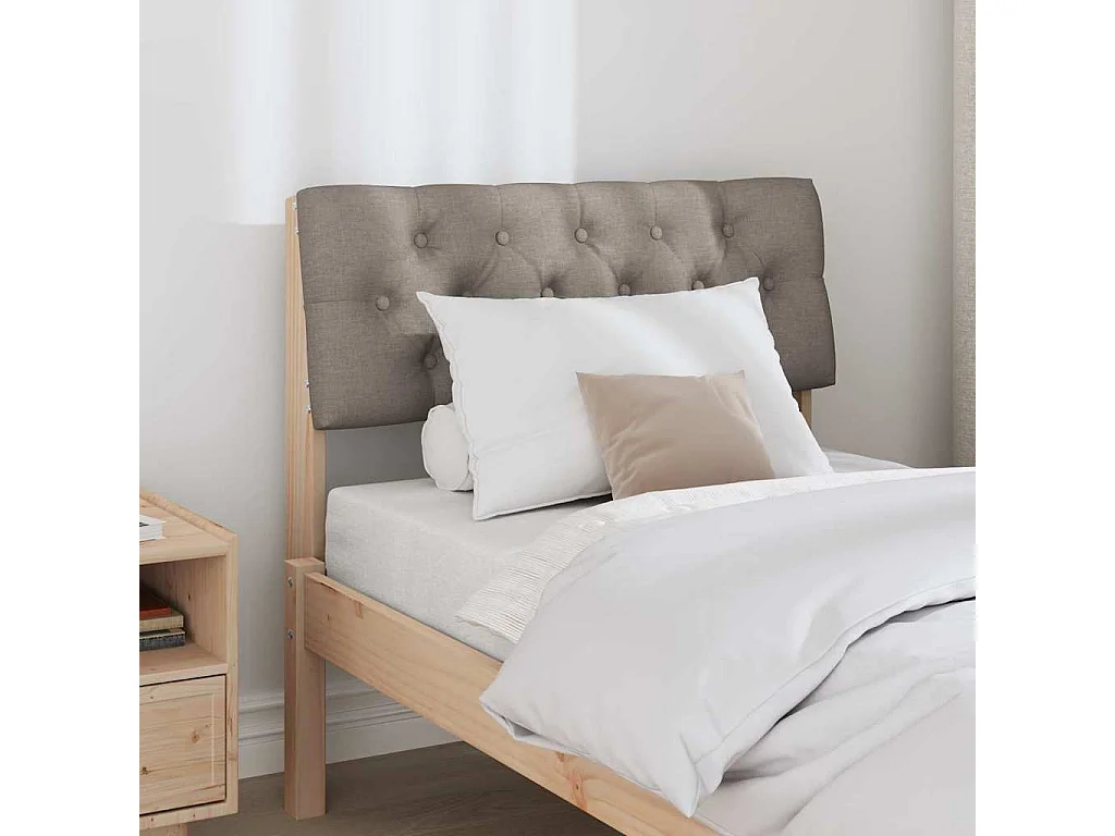 Cabeceira estofada Cinzento-acastanhado 80 cm