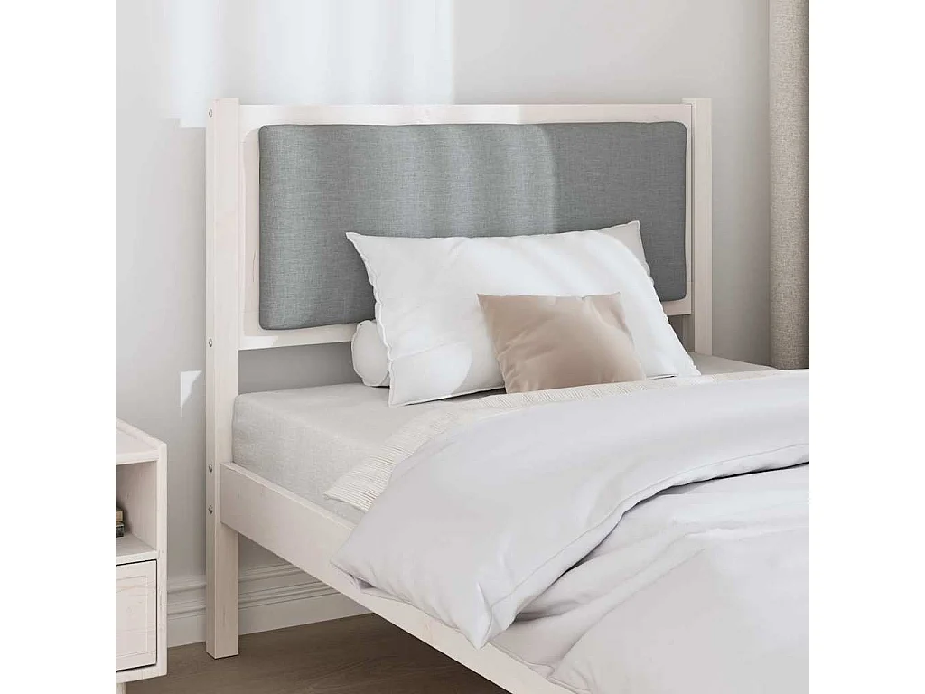 Cabeceira Outros Branco 100 cm Madeira de pinho maciça