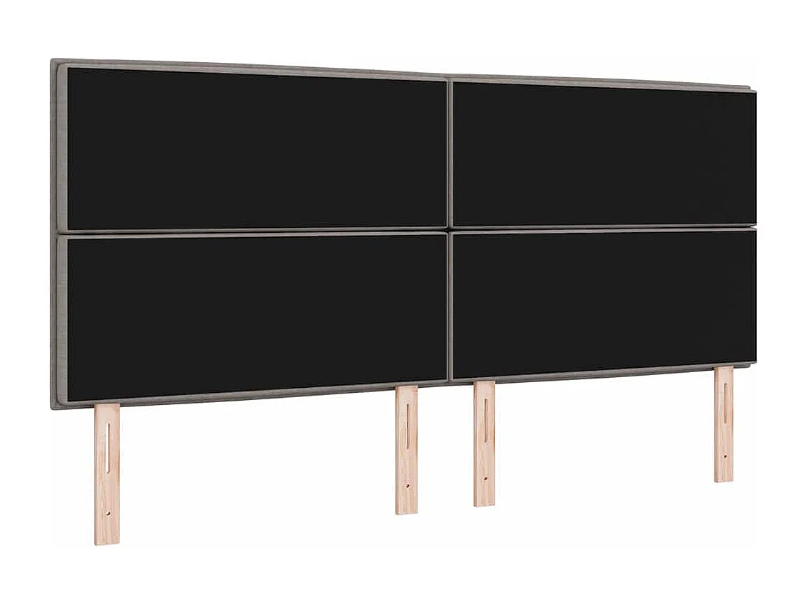 Cabecero LED con luces de tiras LED Manual Taupé 200 cm tela