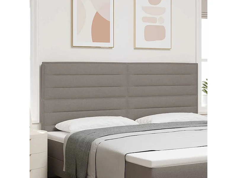 Cabecero LED con luces de tiras LED Manual Taupé 200 cm tela