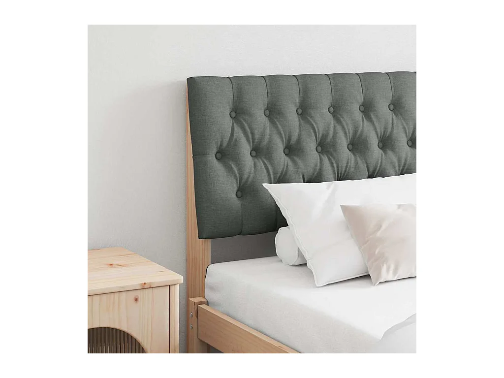 Cabeceira estofada Cinza Escuro 180 cm
