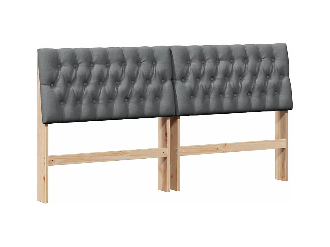 Cabeceira estofada Cinza Escuro 180 cm