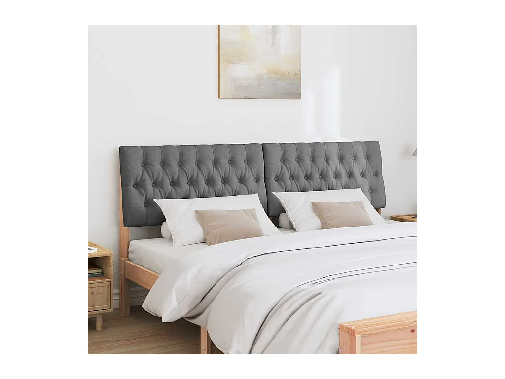 Cabeceira estofada Cinza Escuro 180 cm