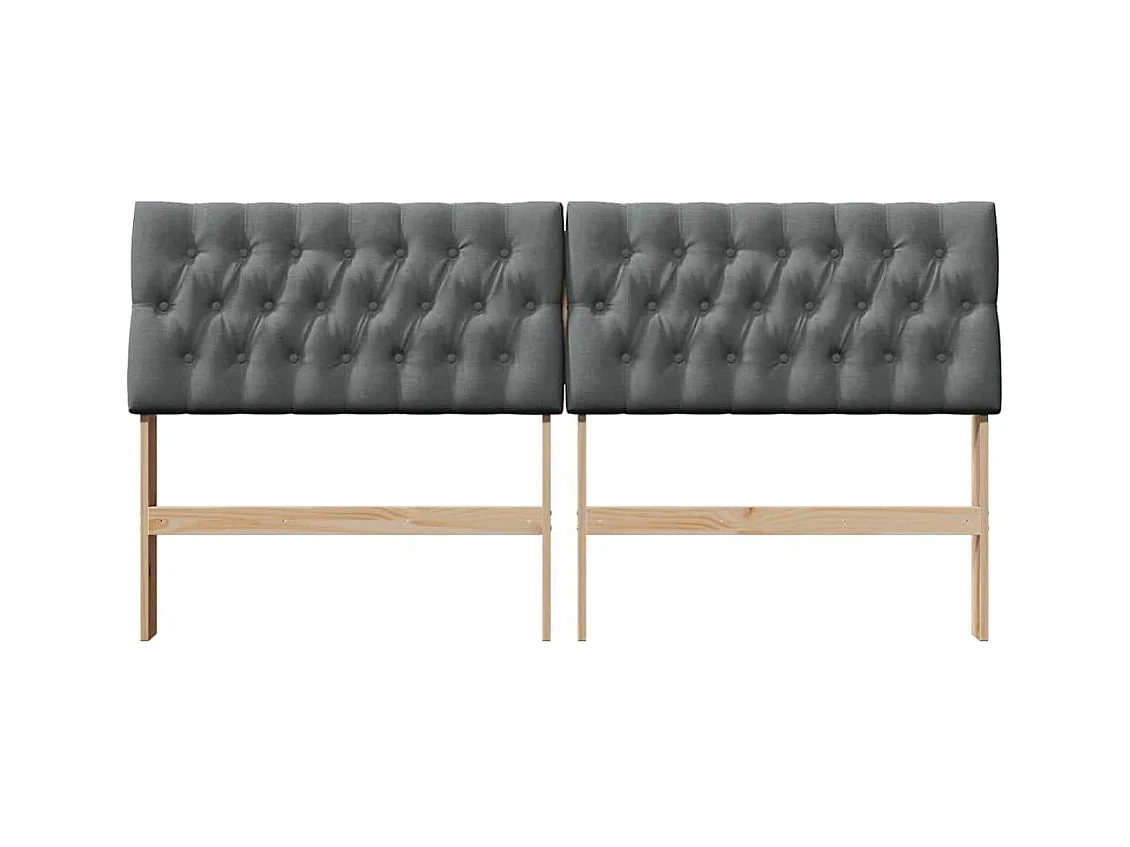 Cabeceira estofada Cinza Escuro 180 cm