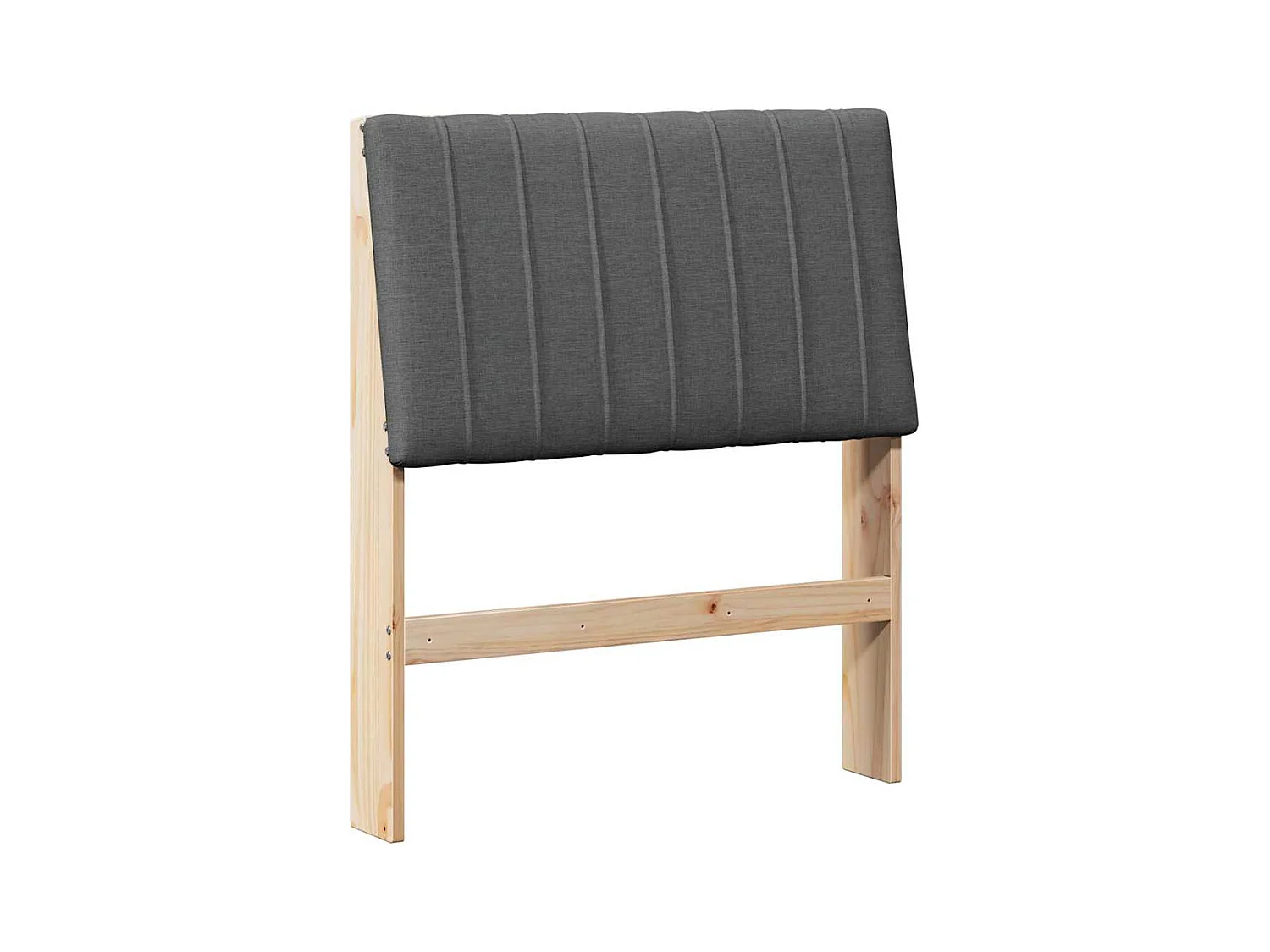 Tête de lit capitonnée Gris foncé 75 cm Pin massif