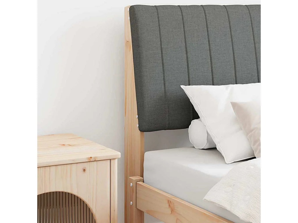 Cabeceira estofada Cinza Escuro 75 cm