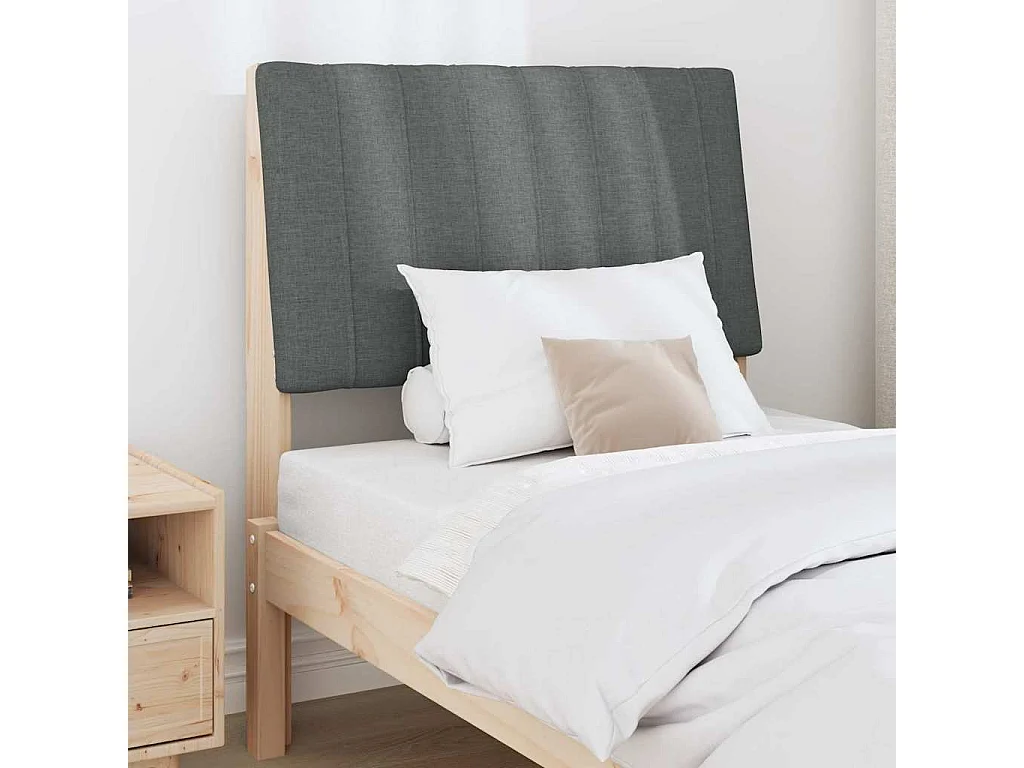 Cabeceira estofada Cinza Escuro 75 cm