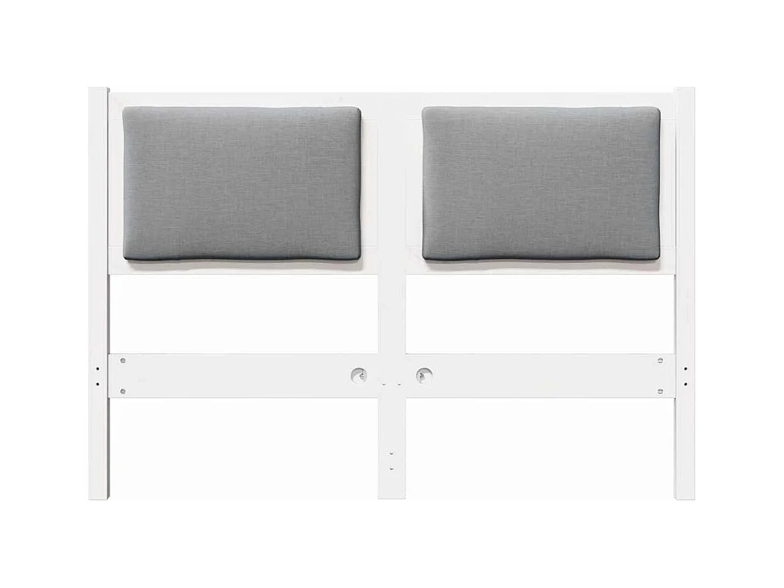 Cabeceira Outros Branco 120 cm Madeira de pinho maciça