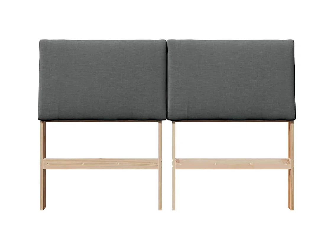 Cabeceira estofada Cinza Escuro 140 cm