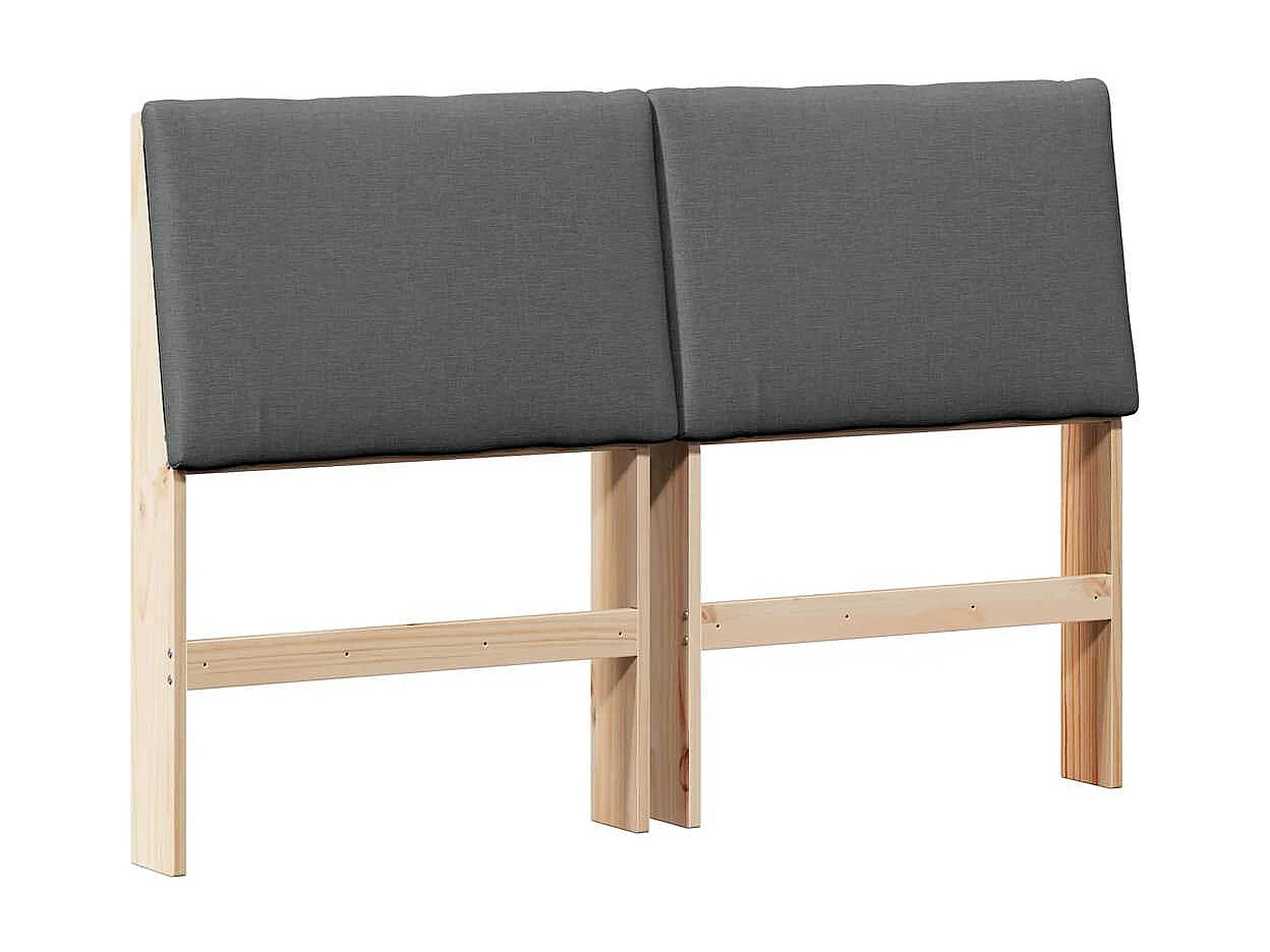 Cabeceira estofada Cinza Escuro 140 cm