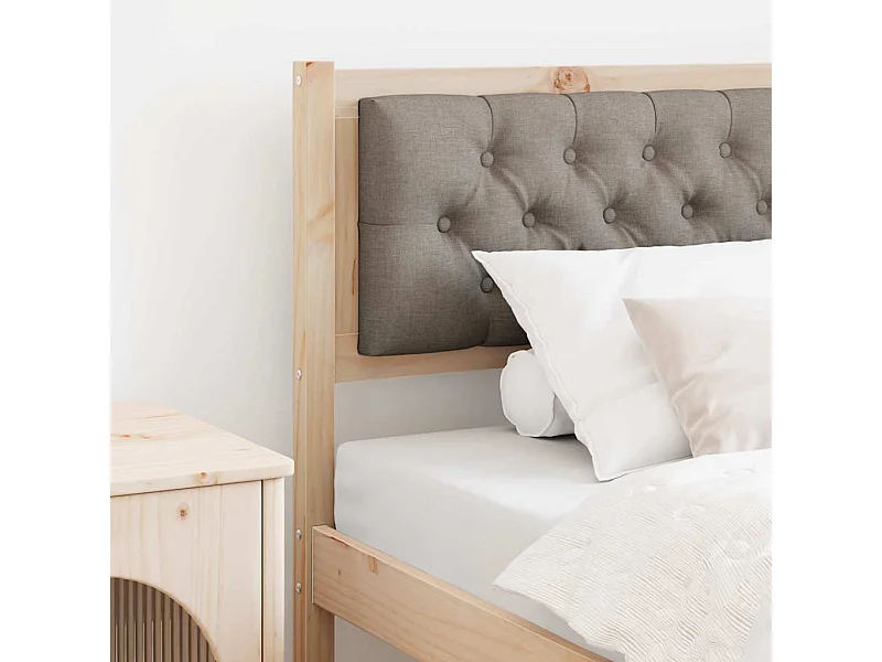 Cabecero Otro Marrón y taupe 90 cm Madera maciza de pino