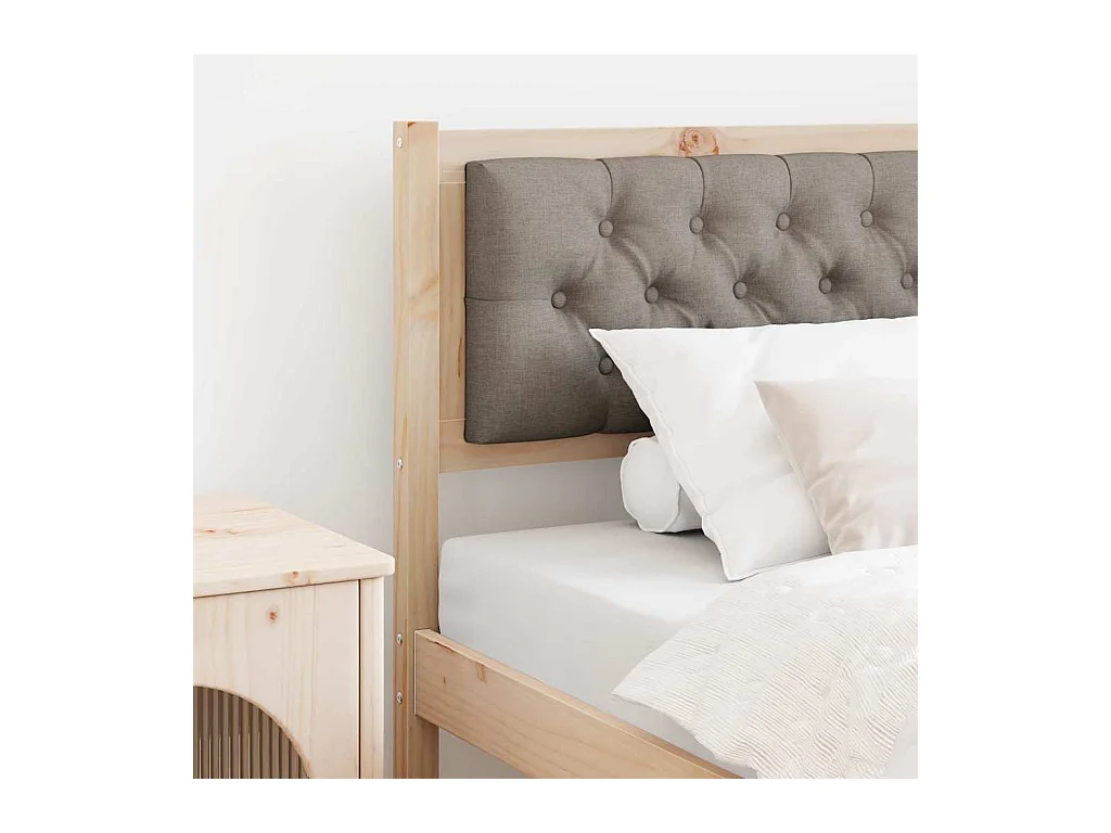 Cabecero Otro Marrón y taupe 90 cm Madera maciza de pino