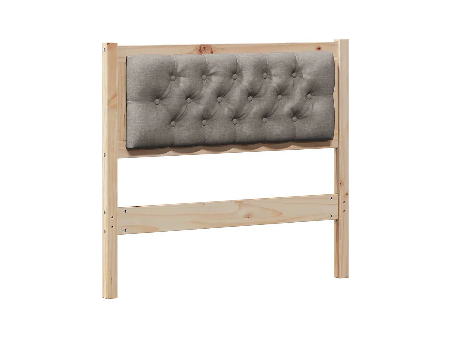 Cabecero Otro Marrón y taupe 90 cm Madera maciza de pino