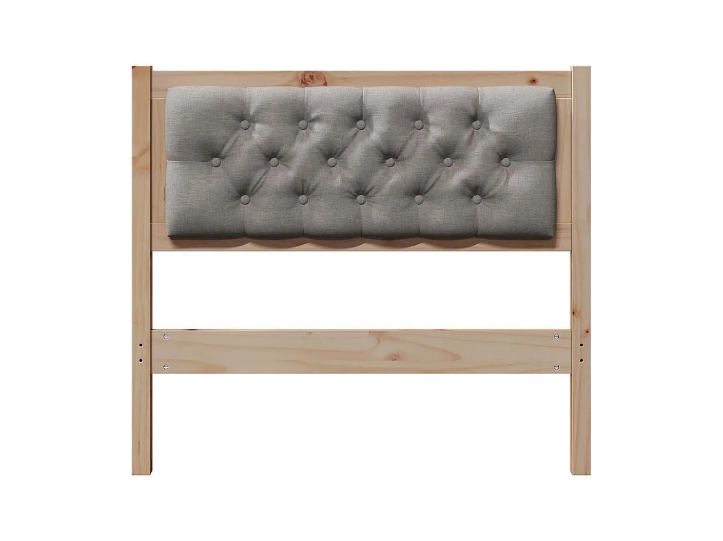 Cabecero Otro Marrón y taupe 90 cm Madera maciza de pino