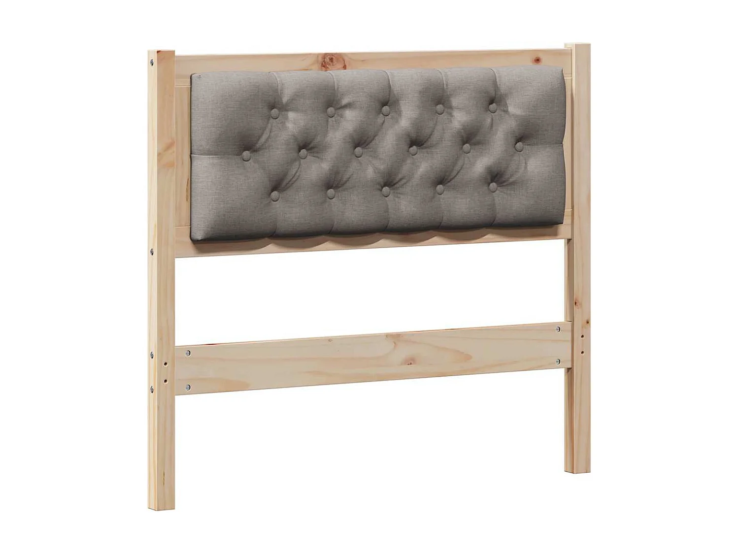 Hoofdbord Anders Bruin en taupe 90 cm Massief grenenhout