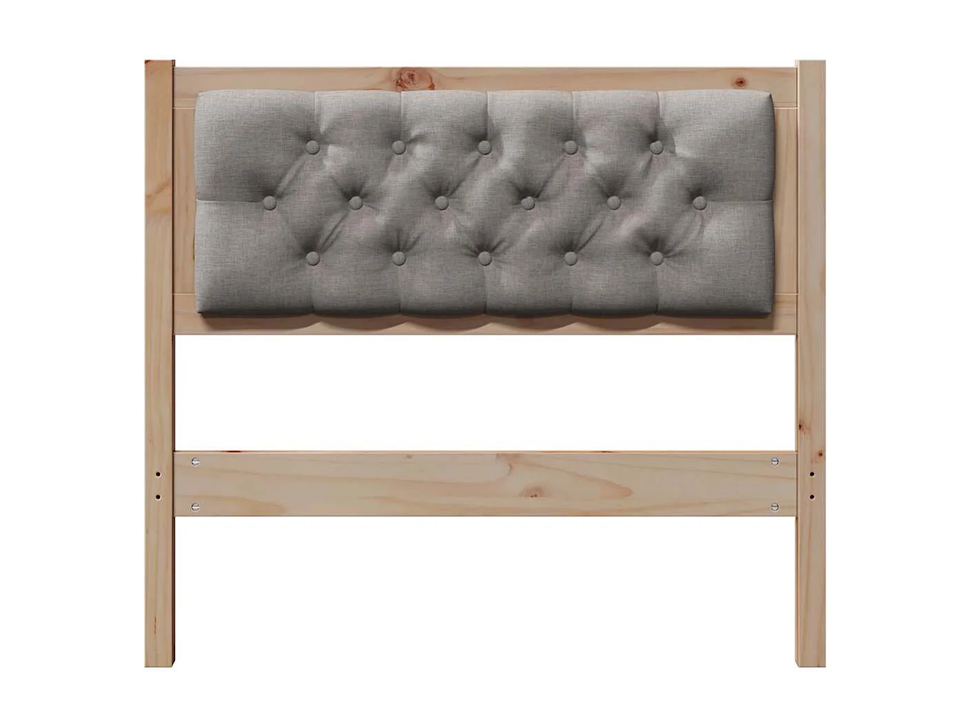 Hoofdbord Anders Bruin en taupe 90 cm Massief grenenhout