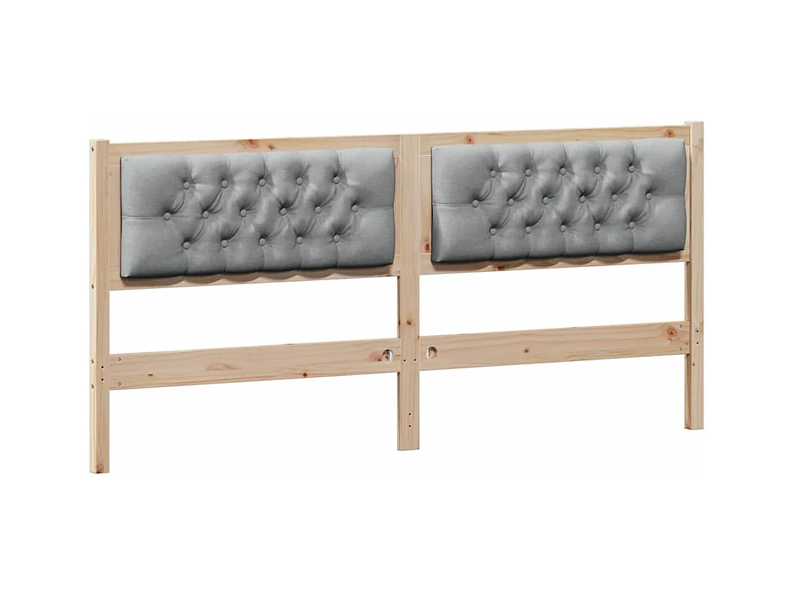 Cabeceira Marrom e cinza claro 180 cm Madeira de pinho maciça