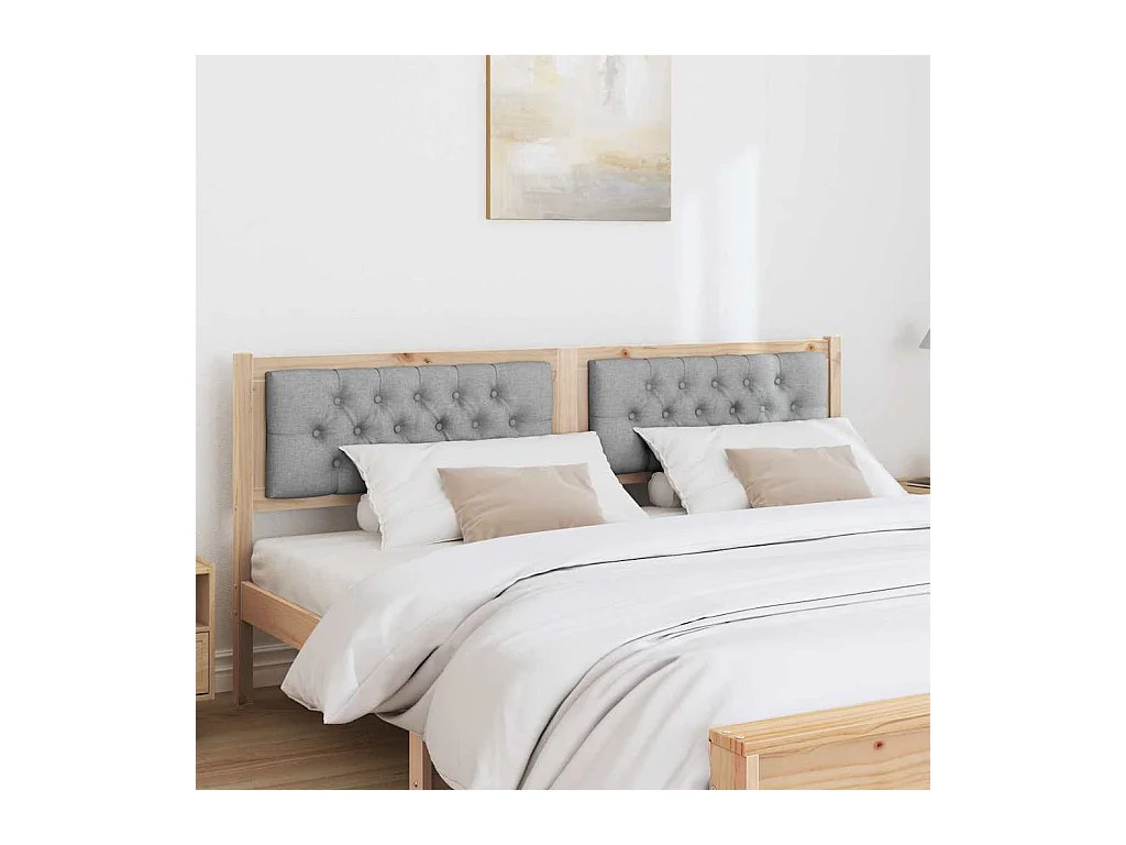 Cabeceira Marrom e cinza claro 180 cm Madeira de pinho maciça