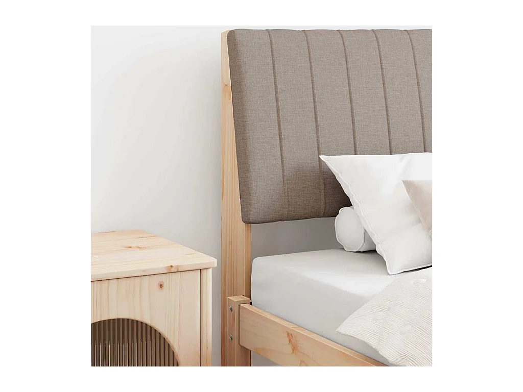 Cabeceira estofada Cinzento-acastanhado 100 cm