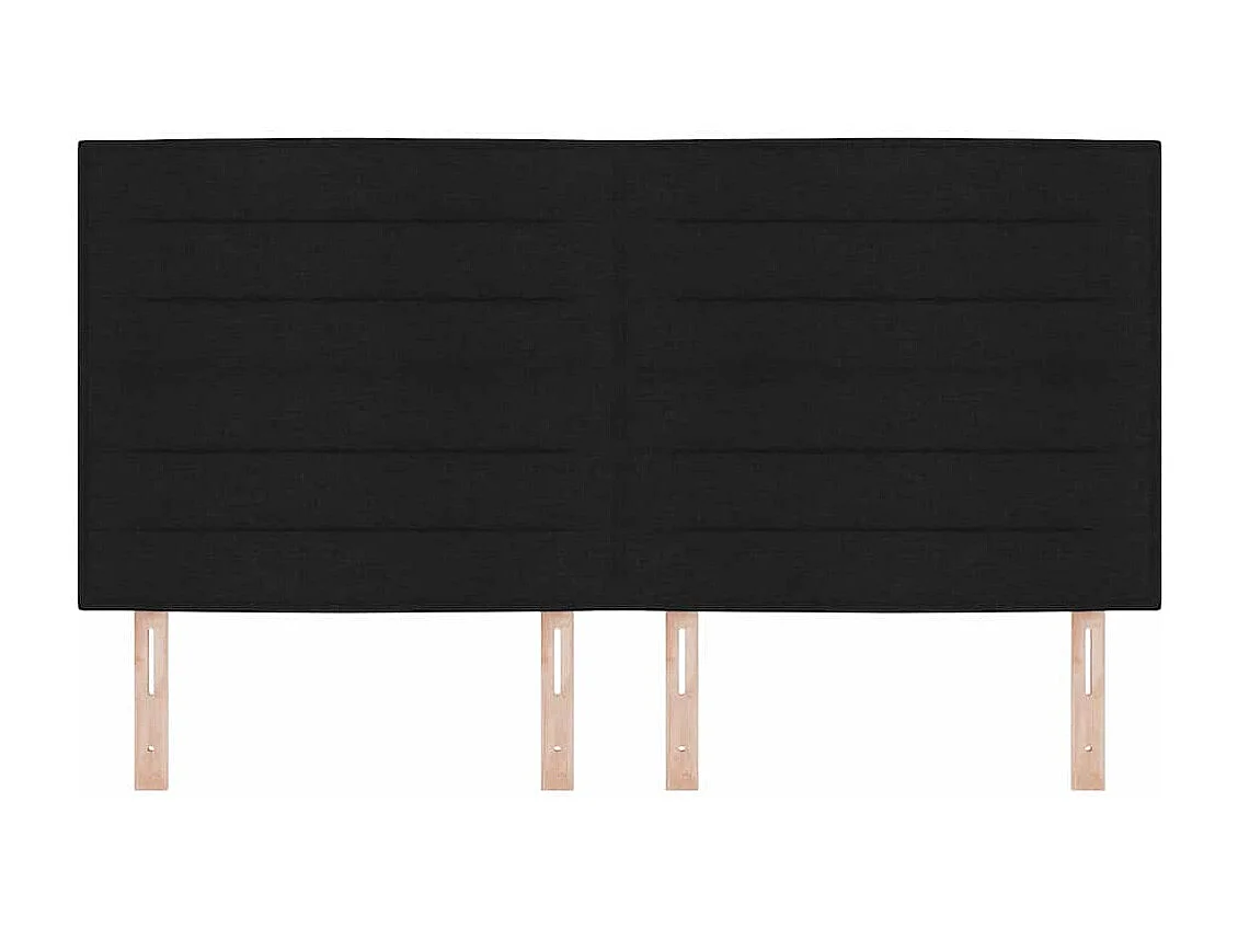 Tête de lit LED avec des lumières à LED Noir 180 cm tissu