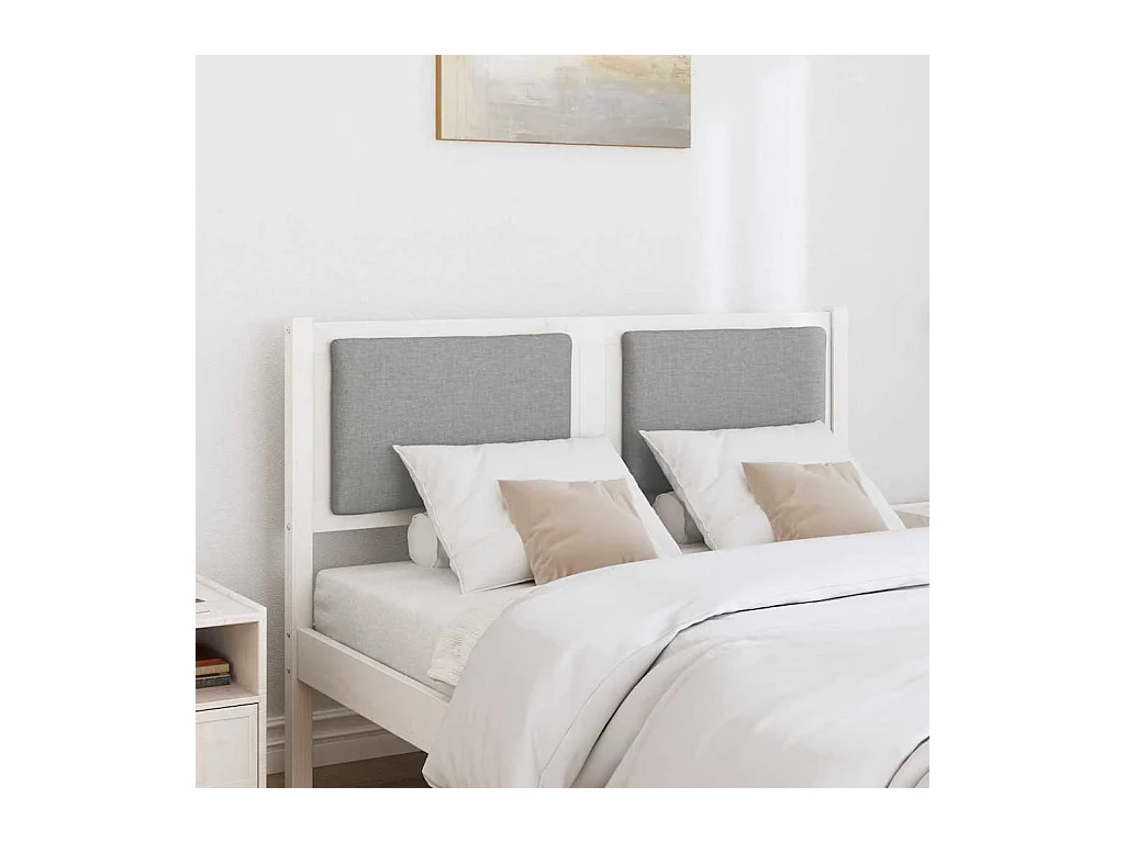 Tête de lit Autre Blanc 135 cm Bois massif en pin