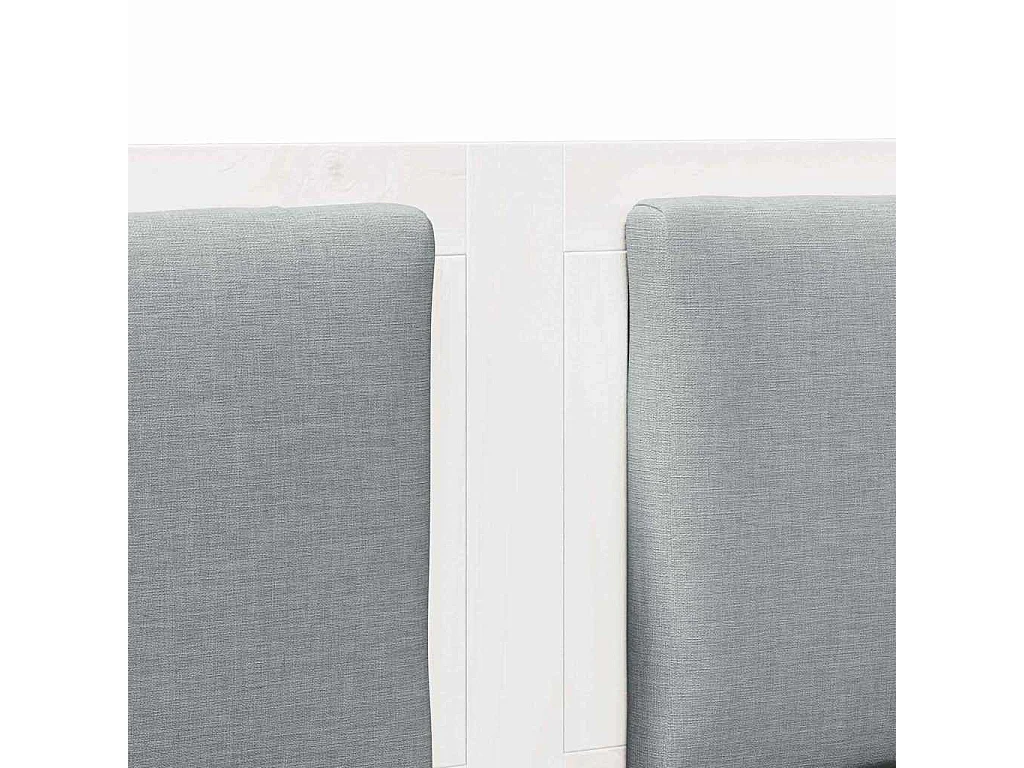 Cabeceira Outros Branco 135 cm Madeira de pinho maciça