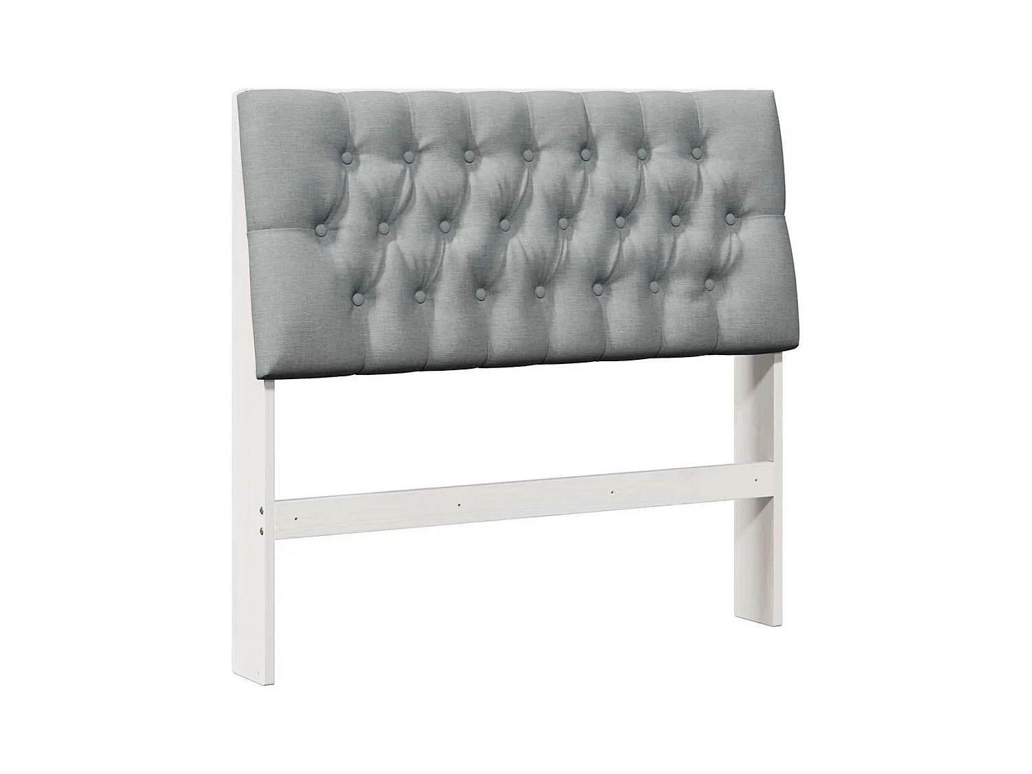 Tête de lit capitonnée Gris clair 100 cm Pin massif