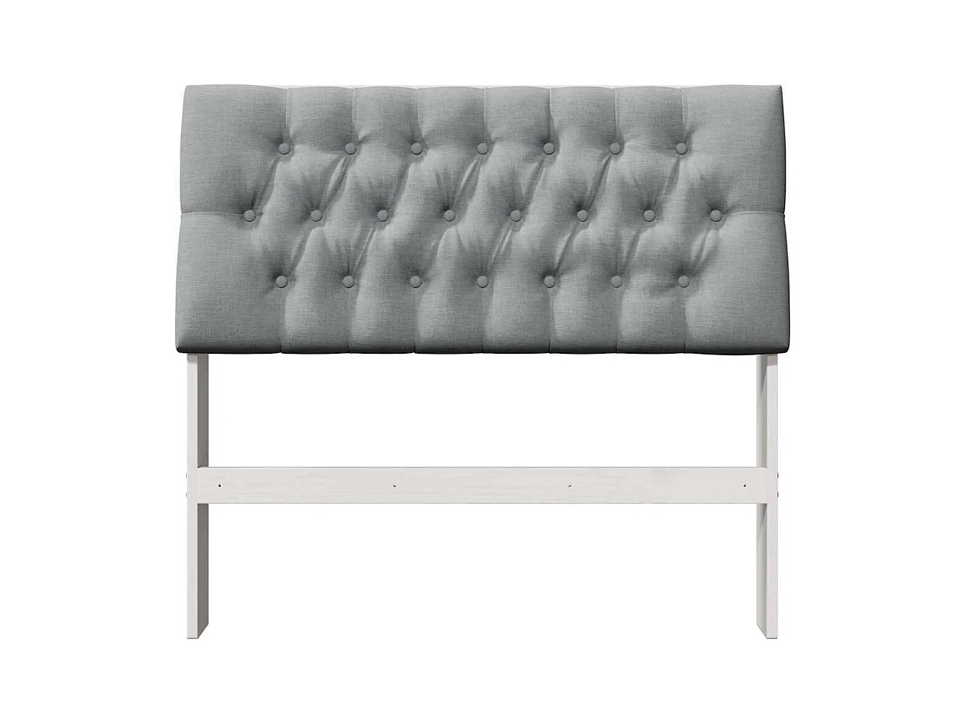 Tête de lit capitonnée Gris clair 100 cm Pin massif