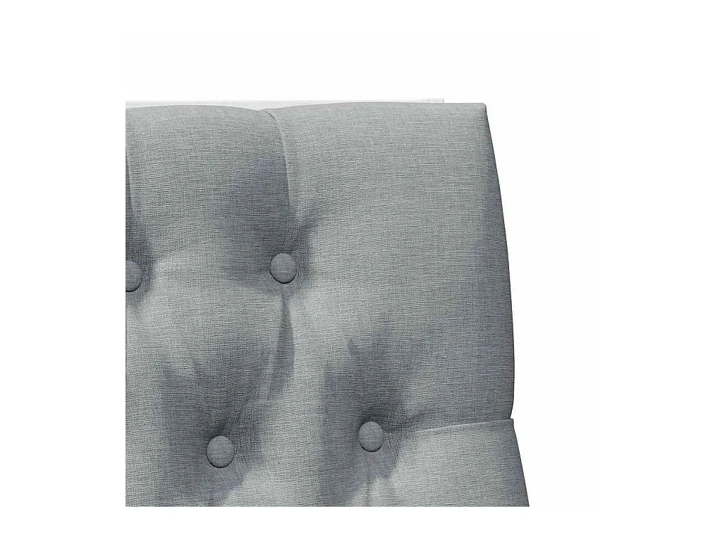 Tête de lit capitonnée Gris clair 100 cm Pin massif