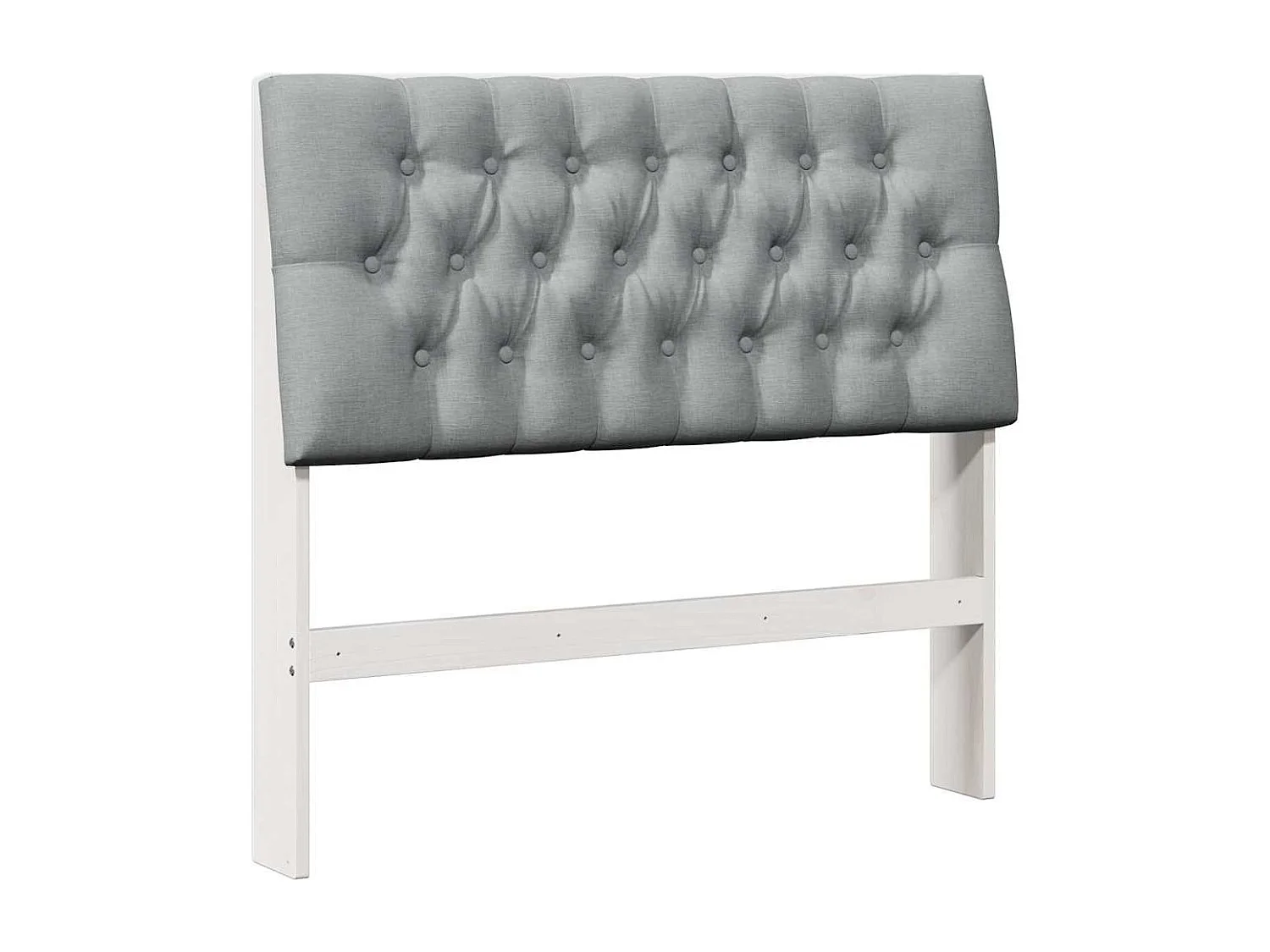 Tête de lit capitonnée Gris clair 100 cm Pin massif