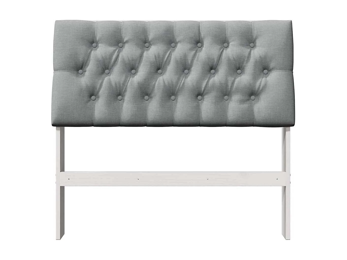 Tête de lit capitonnée Gris clair 100 cm Pin massif