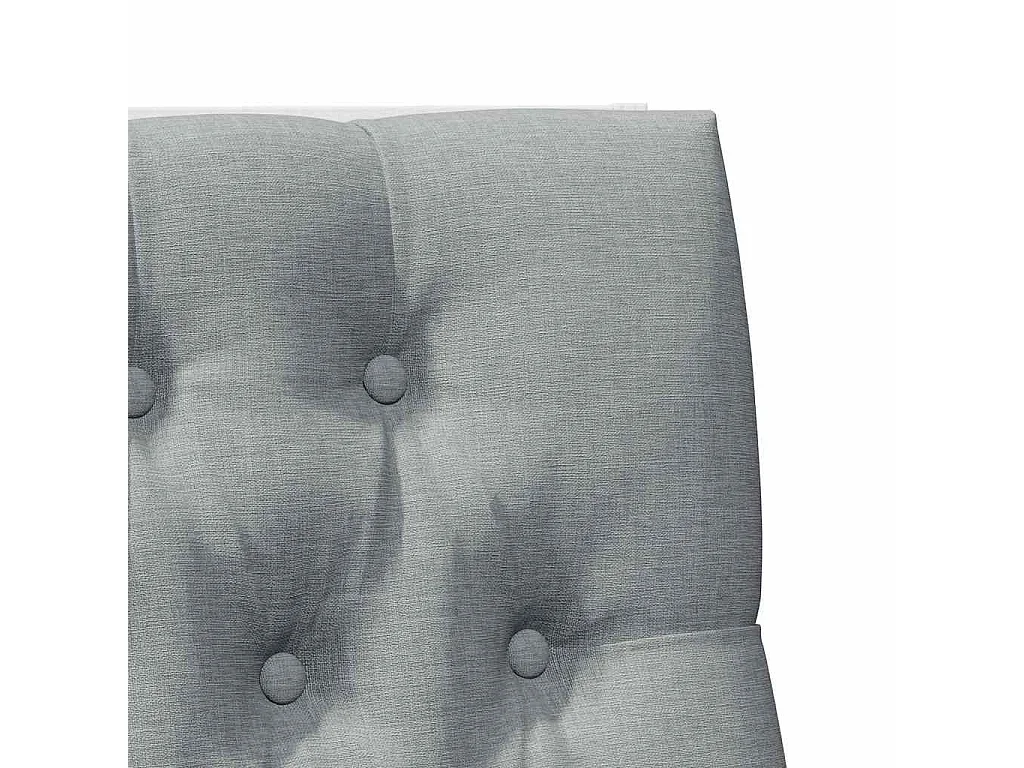 Tête de lit capitonnée Gris clair 100 cm Pin massif