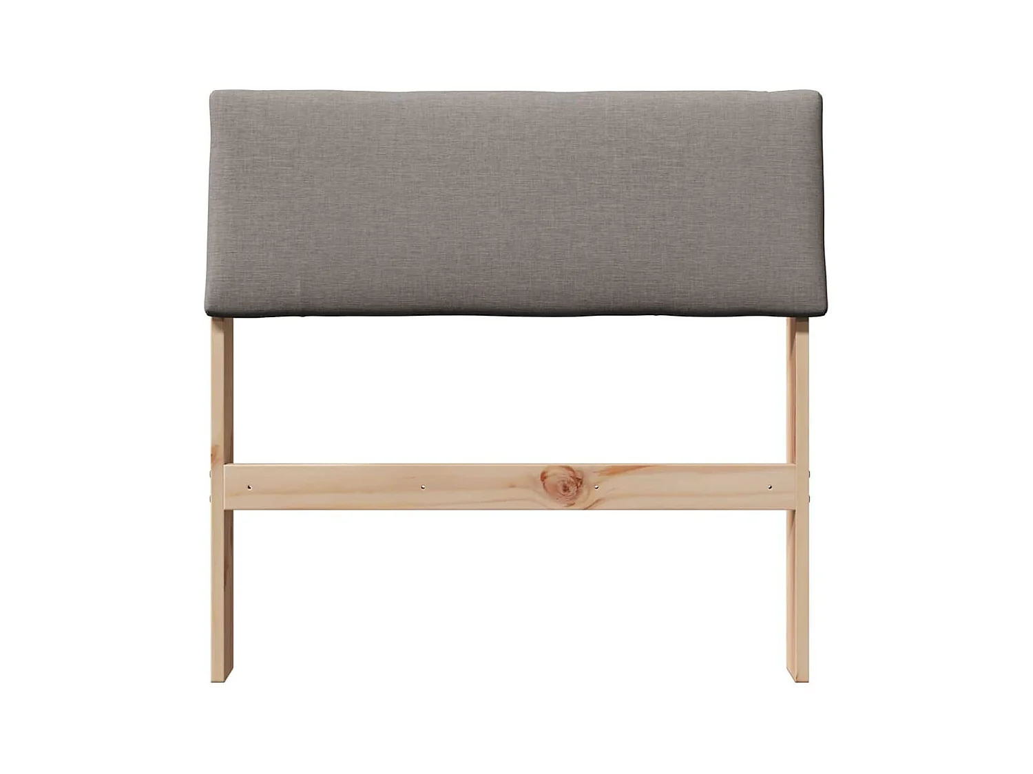 Tête de lit capitonnée Taupe 80 cm Pin massif