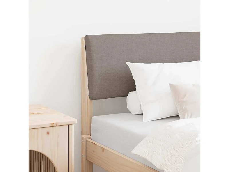 Cabecero tapizado Taupé 80 cm Madera de pino macizo