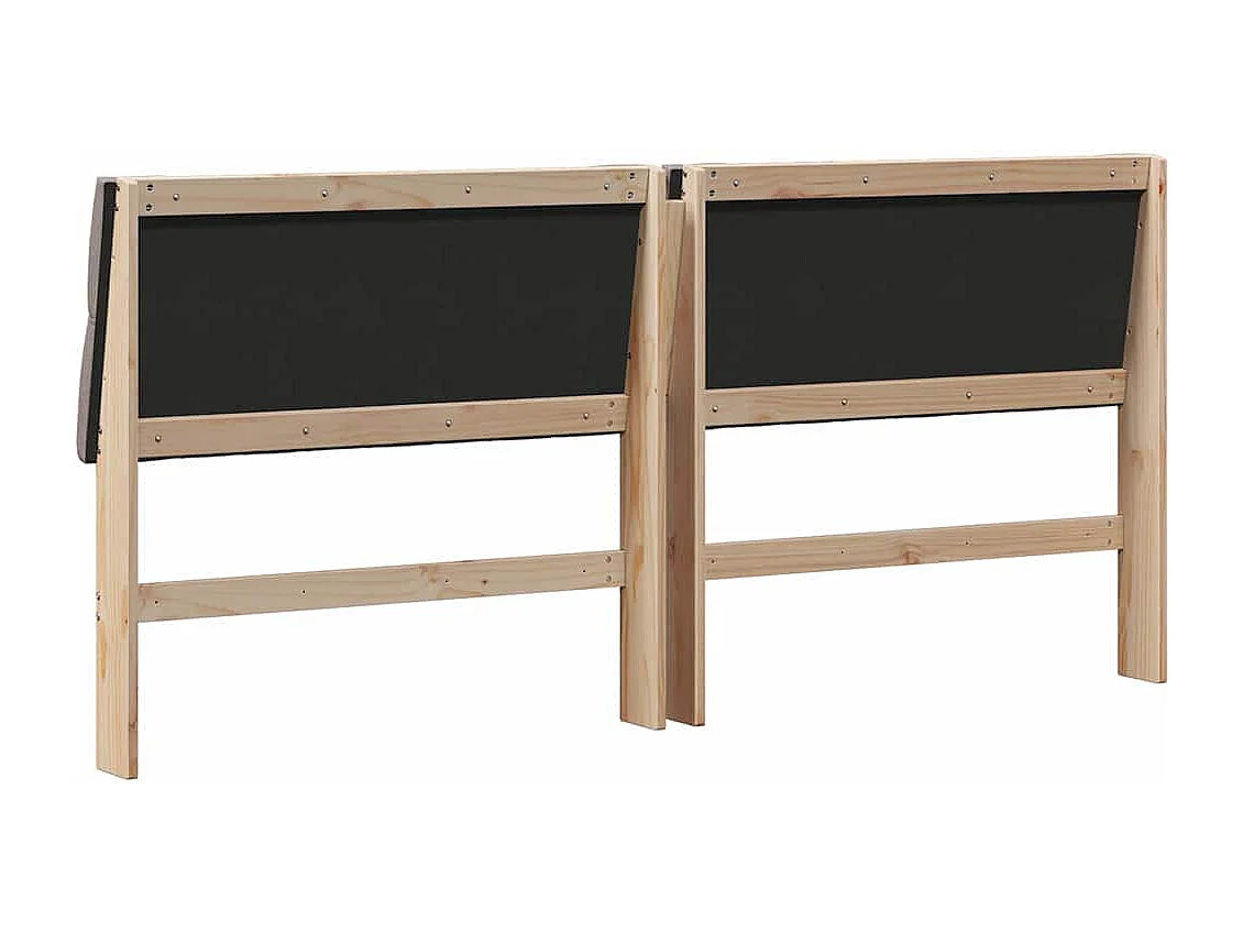 Gestoffeerd hoofdbord Taupe 200 cm Massief grenenhout