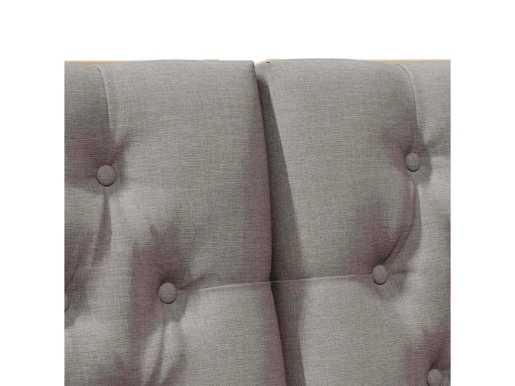 Gestoffeerd hoofdbord Taupe 200 cm Massief grenenhout