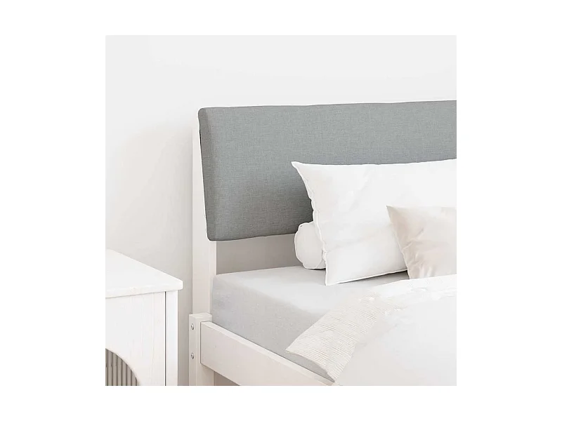 Tête de lit capitonnée Gris clair 90 cm Pin massif