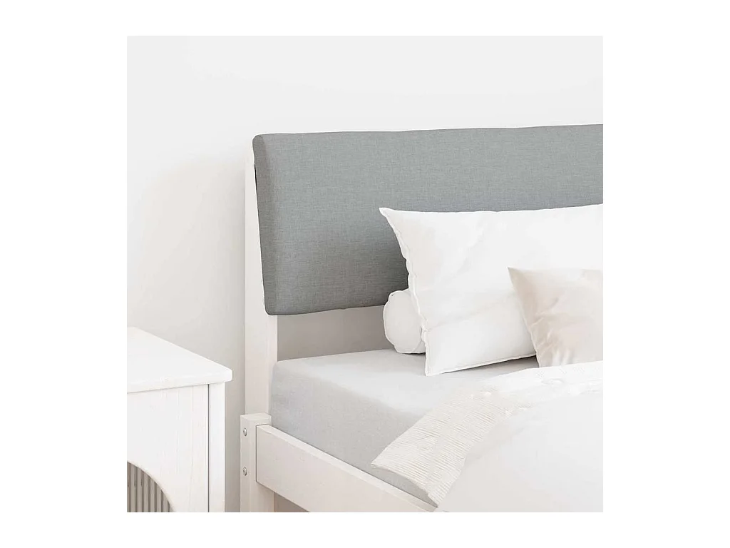 Tête de lit capitonnée Gris clair 90 cm Pin massif