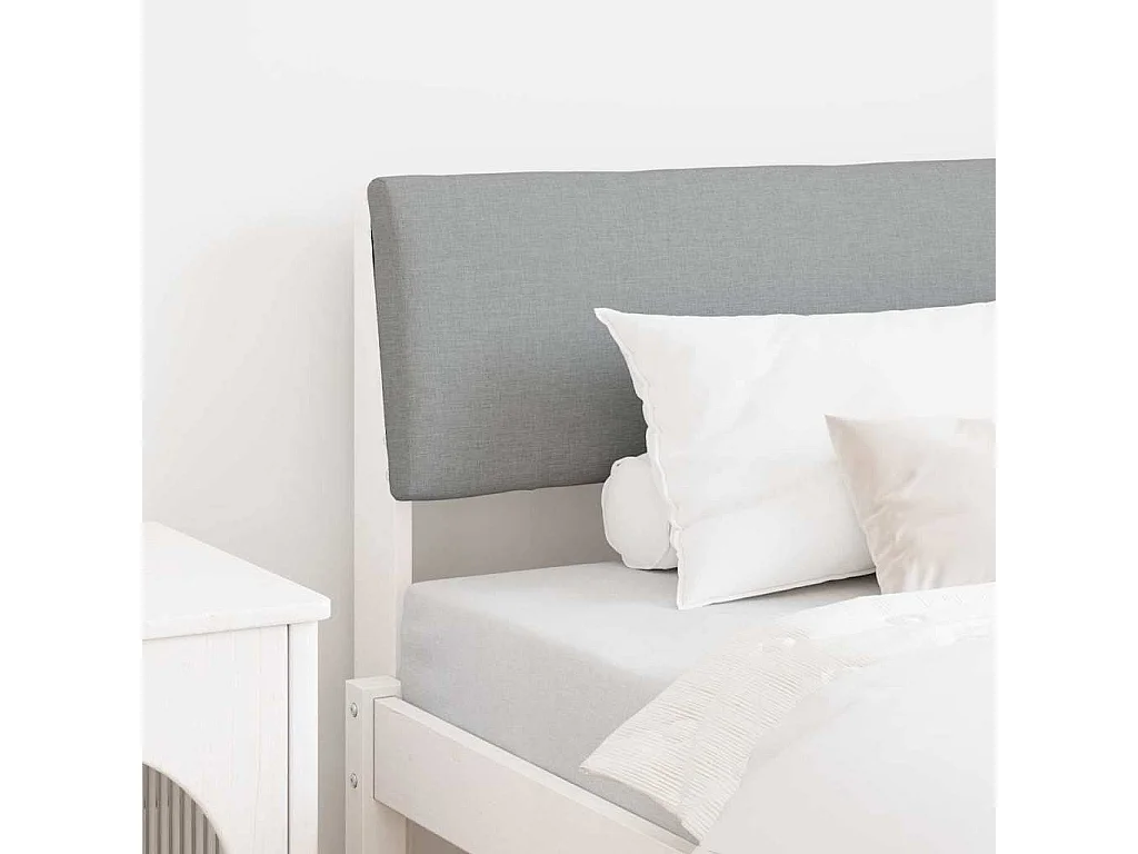 Tête de lit capitonnée Gris clair 90 cm Pin massif