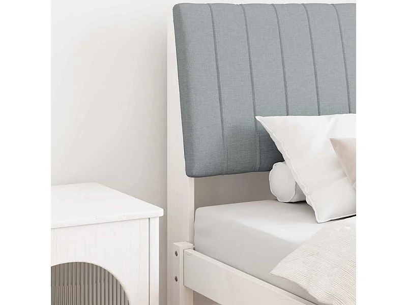 Tête de lit capitonnée Gris clair 100 cm Pin massif