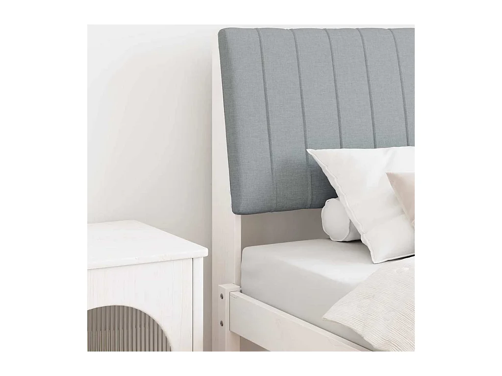 Cabecero tapizado Gris Claro 100 cm Madera de pino macizo